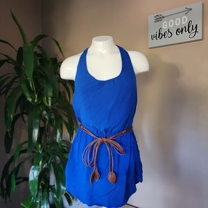 Paper Tee | Belted Racerback Top - Royal Blue